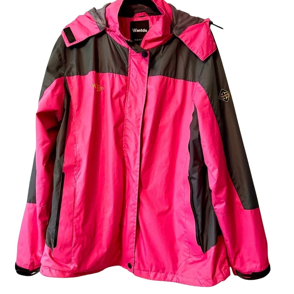 Wantdo Womens Lightweight Zip Jacket XL Hooded Pockets Gorpcore Athleisure